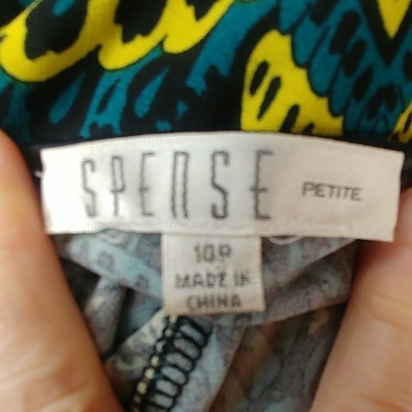 Spence: Faux leather trim, T shirt style shift dress, M - Picture 7 of 8